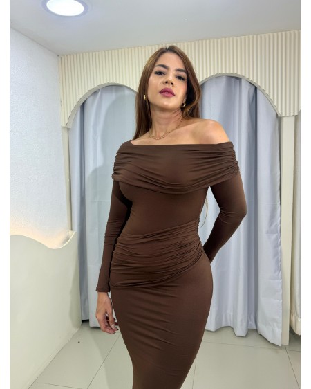 VESTIDO AJUSTADO MANGAS LARGAS 