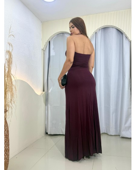 VESTIDO LARGO ESCOTE PROFUNDO
