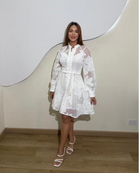 VESTIDO FAJON BLANCO