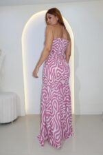 VESTIDO ROSA LARGO RUNCHIS - Imagen 2