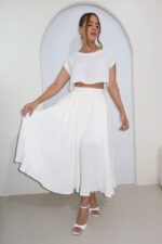 SET CREMA FALDA 7207