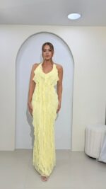 VESTIDO BOLERO AMARILLO - Imagen 4