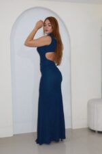 VESTIDO ESCARCHADO AZUL - Imagen 4
