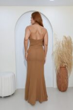 VESTIDO CRUCE ELEGANCE CAFE - Imagen 5